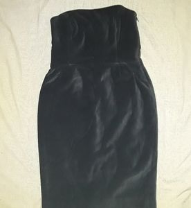 Club Monaco velvet LBD strapless mini dress